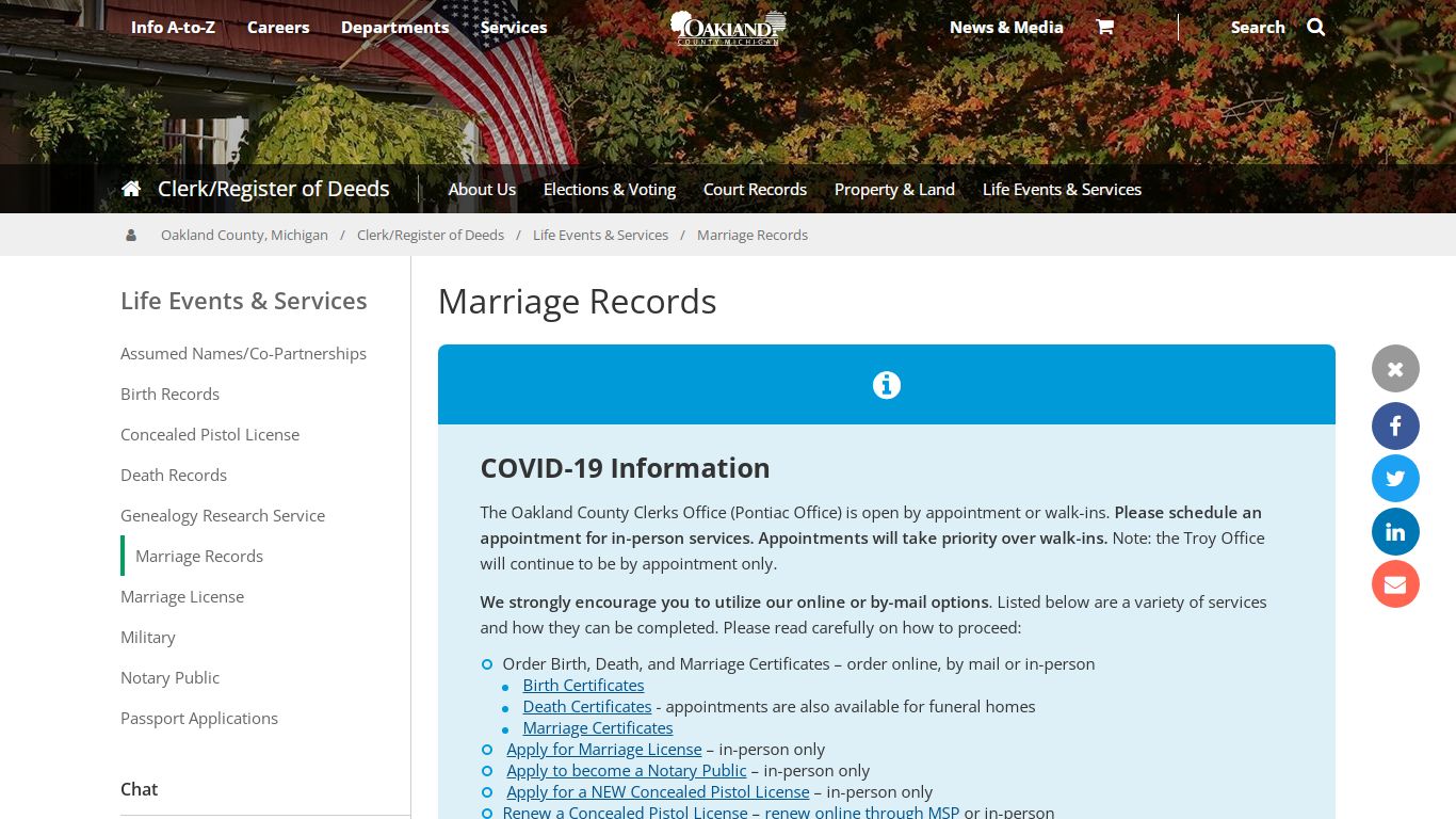 Marriage Records | Life Events & Services - Oakgov